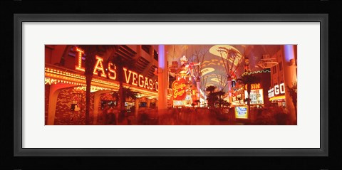 Framed View of Fremont Street Las Vegas NV USA Print