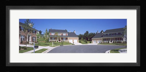 Framed Houses Along A Road, Seaberry, Baltimore, Maryland, USA Print