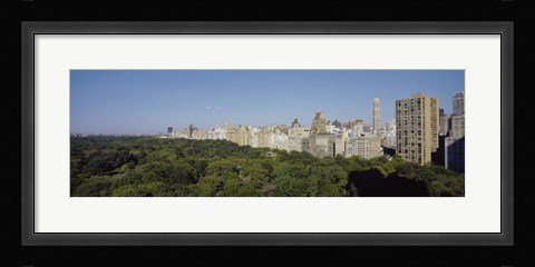 Framed High Angle View Of A Park, Central Park, NYC, New York City, New York State, USA Print