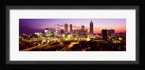 Framed Night, Atlanta, Georgia, USA Print