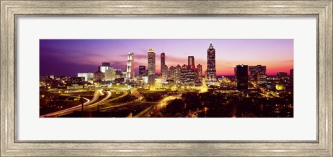 Framed Night, Atlanta, Georgia, USA Print