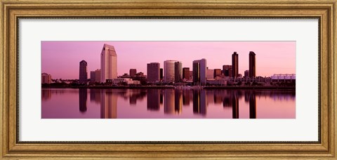 Framed Skyline San Diego CA Print