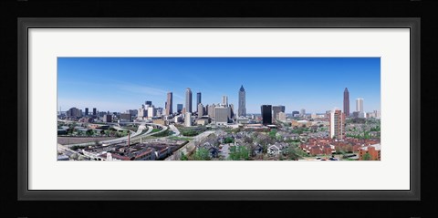 Framed USA, Georgia, Atlanta, skyline Print