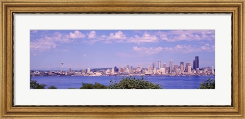 Framed Puget Sound, City Skyline, Seattle, Washington State, USA Print