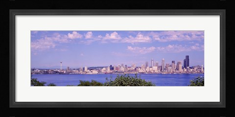 Framed Puget Sound, City Skyline, Seattle, Washington State, USA Print