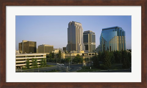 Framed Skyscrapers in a city, Sacramento, California, USA Print