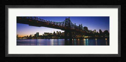 Framed USA, New York City, 59th Street Bridge Print