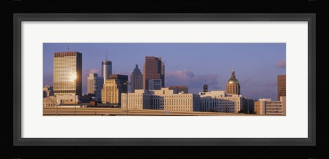 Framed Atlanta, Georgia Skyline Print