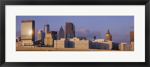Framed Atlanta, Georgia Skyline Print