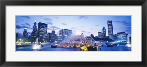 Framed Buckingham Fountain, Grant Park, Chicago, Illinois Print