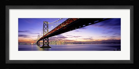 Framed Bay Bridge at Twilight Print