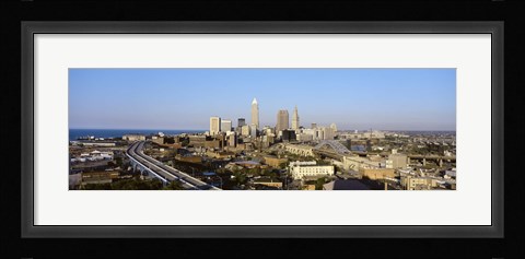 Framed USA, Ohio, Cleveland, aerial Print