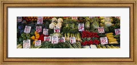Framed Close-up of Pike Place Market, Seattle, Washington State, USA Print
