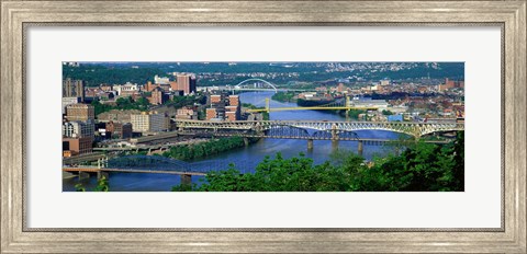 Framed Monongahela River Pittsburgh PA USA Print