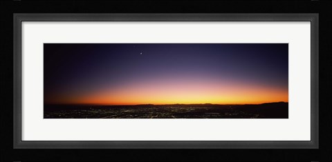 Framed Aerial view of a city, San Fernando Valley, Los Angeles, California, USA Print
