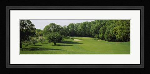 Framed Trees On A Golf Course, Baltimore Country Club, Baltimore, Maryland, USA Print
