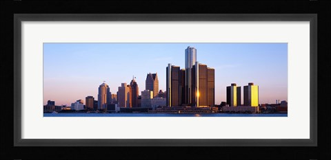 Framed Morning, Detroit, Michigan, USA Print