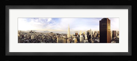 Framed High angle view of a city, Transamerica Building, San Francisco, California, USA Print