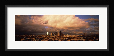 Framed Los Angeles Under Clouds Print