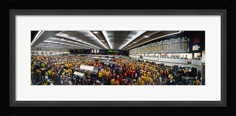 Framed Traders in a stock market, Chicago Mercantile Exchange, Chicago, Illinois, USA Print