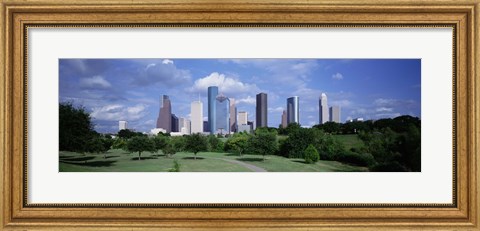 Framed Cityscape, Houston, TX Print