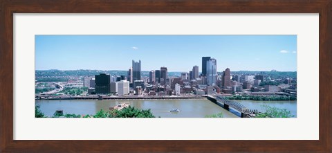 Framed Monongahela River Skyline, Pittsburgh Print