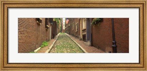 Framed Street View of Beacon Hill, Boston Massachusetts Print