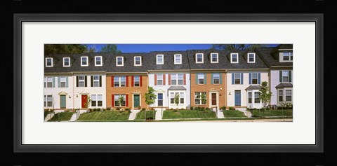 Framed Townhouse, Owings Mills, Maryland, USA Print