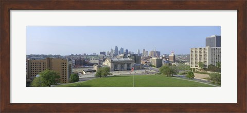 Framed Aerial View of Kansas City, Missouri Print