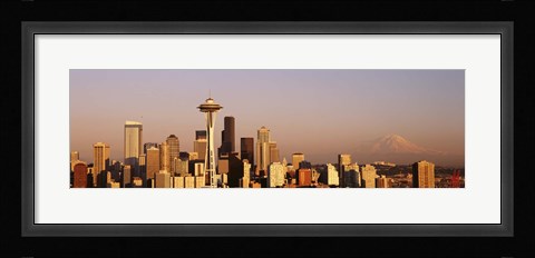 Framed Skyline, Seattle, Washington State, USA Print