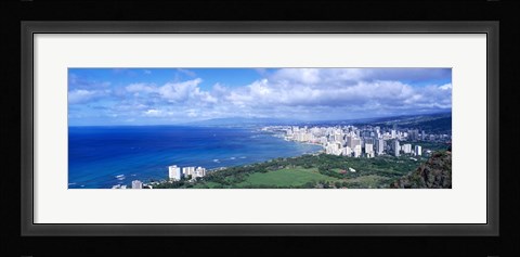 Framed Blue Waters of Waikiki, Hawaii Print