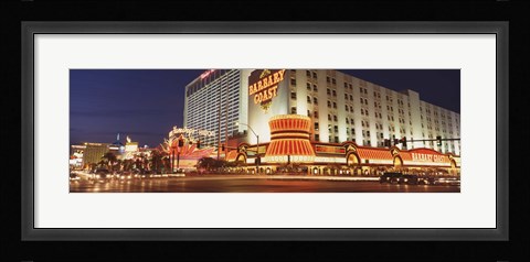 Framed USA, Nevada, Las Vegas, Buildings lit up at night Print