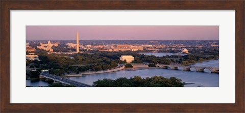 Framed Aerial, Washington DC, District Of Columbia, USA Print