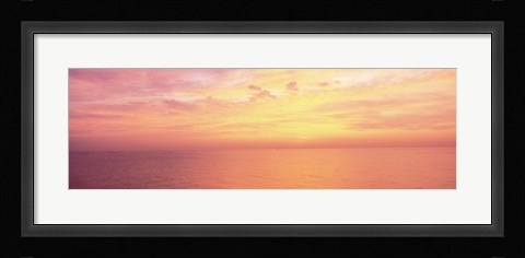 Framed Clouds over a lake at sunrise, Lake Michigan, Chicago, Illinois, USA Print