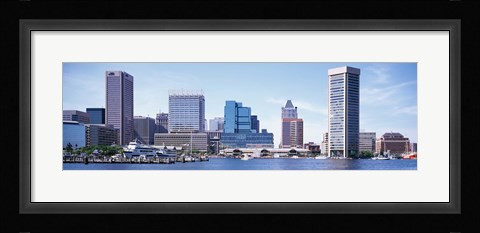 Framed USA, Maryland, Baltimore, Skyscrapers along the Inner Harbor Print