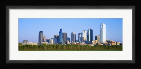 Framed Dallas Texas Skyline Print