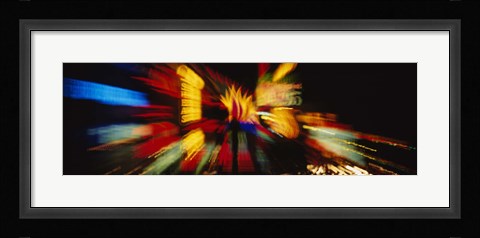Framed Neon sign lit up at night, Las Vegas, Nevada, USA Print
