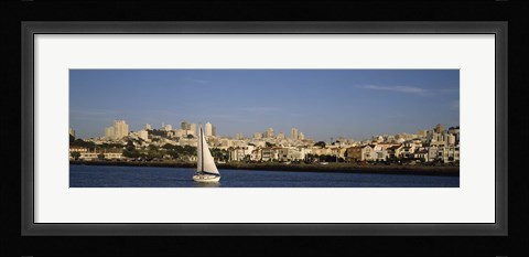Framed Sailboat in an ocean, Marina District, San Francisco, California, USA Print