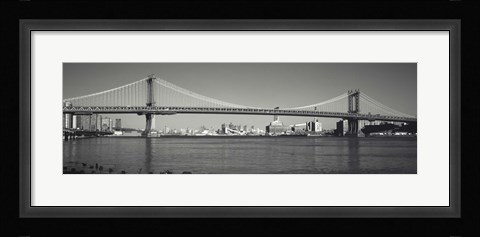 Framed Manhattan Bridge across the East River, New York City, New York State, USA Print