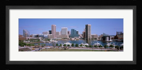 Framed Inner Harbor Skyline Baltimore MD USA Print