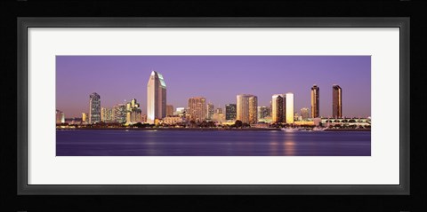 Framed Skyscrapers in a city, San Diego, San Diego County, California, USA Print