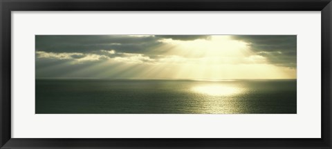 Framed Sunset Pacific Ocean San Diego CA USA Print