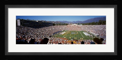 Framed Spectators watching a football match, Rose Bowl Stadium, Pasadena, City of Los Angeles, Los Angeles County, California, USA Print