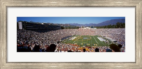 Framed Spectators watching a football match, Rose Bowl Stadium, Pasadena, City of Los Angeles, Los Angeles County, California, USA Print