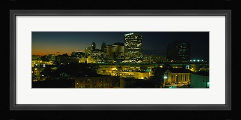 Framed Newark, New Jersey at Night Print