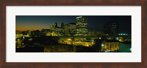 Framed Newark, New Jersey at Night Print