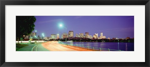 Framed USA, Massachusetts, Boston, Highway along Charles River Print