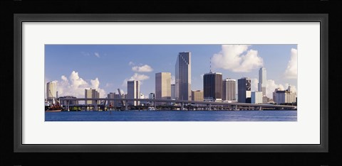 Framed Buildings at the waterfront, Miami, Florida, USA (close-up) Print