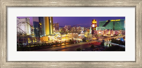Framed MGM Grand and Roller Coaster, Las Vegas Print