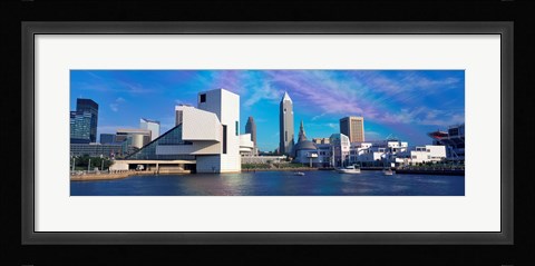 Framed Cleveland, Ohio Skyline from the Waterfront Print